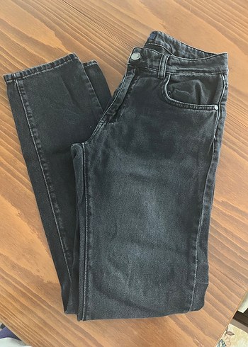 Siyah Düğmeli erkek Kot Pantolon - Görsel 2