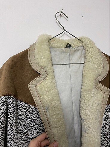 m Beden Vintage leopar geçişli ceket