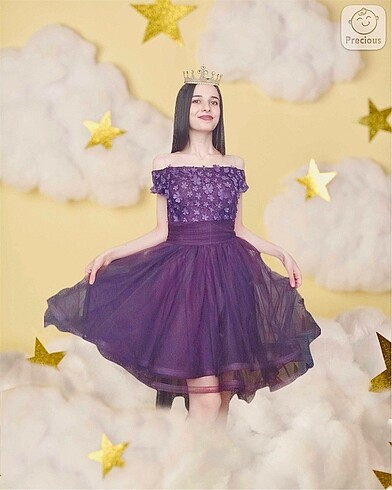 Mor mini elbise - Görsel 6