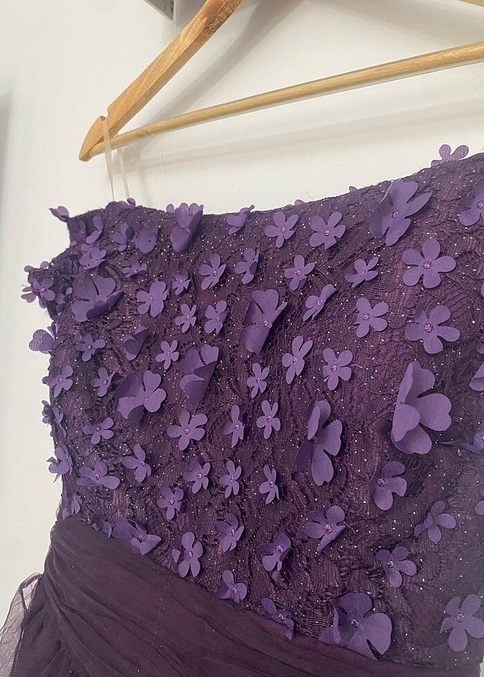 Mor mini elbise - Görsel 2