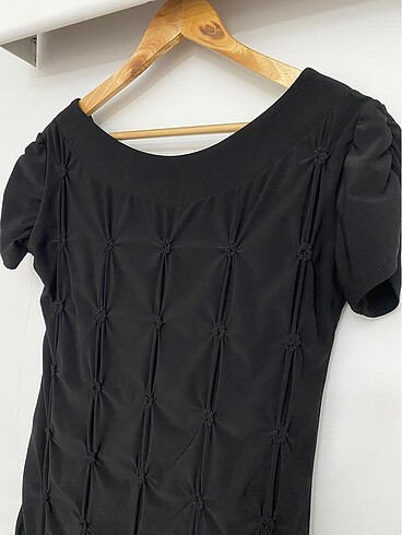 Siyah mini elbise - Görsel 2