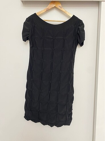 Siyah mini elbise - Görsel 4