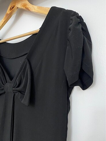 Siyah mini elbise - Görsel 6