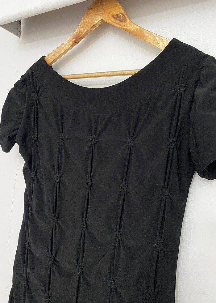 Siyah mini elbise - Görsel 2