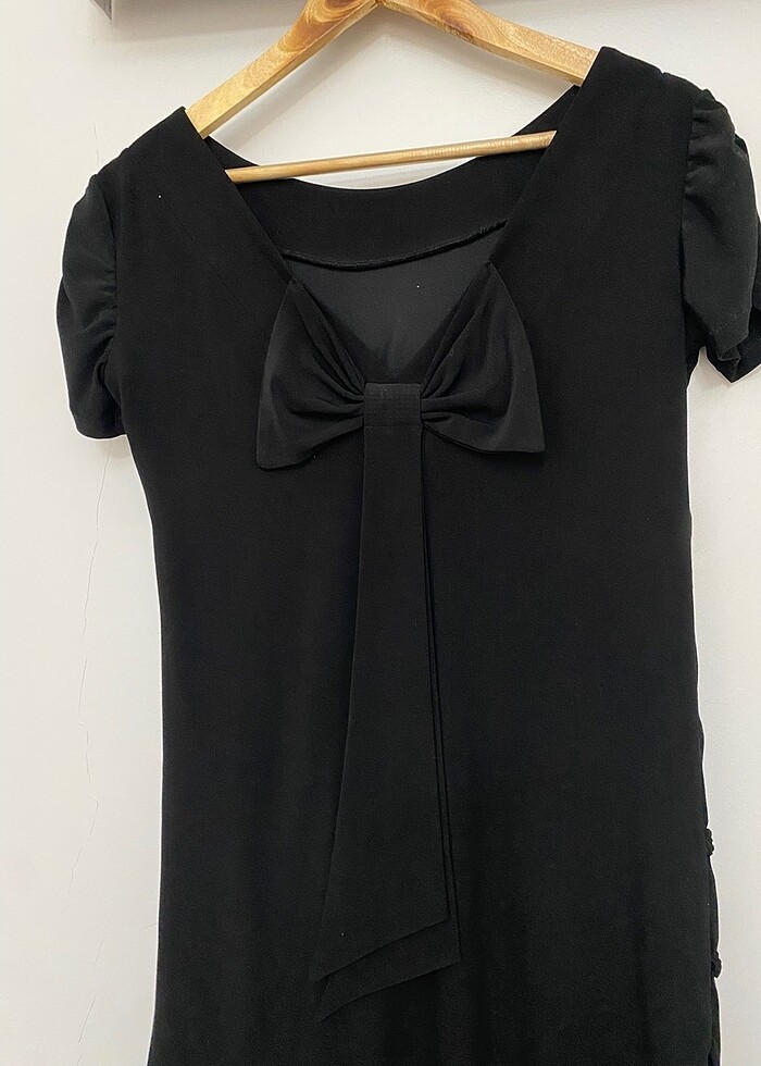 Siyah mini elbise - Görsel 5