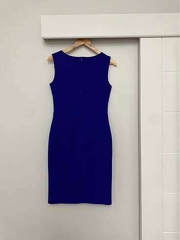 Saks mavi elbise - Görsel 5