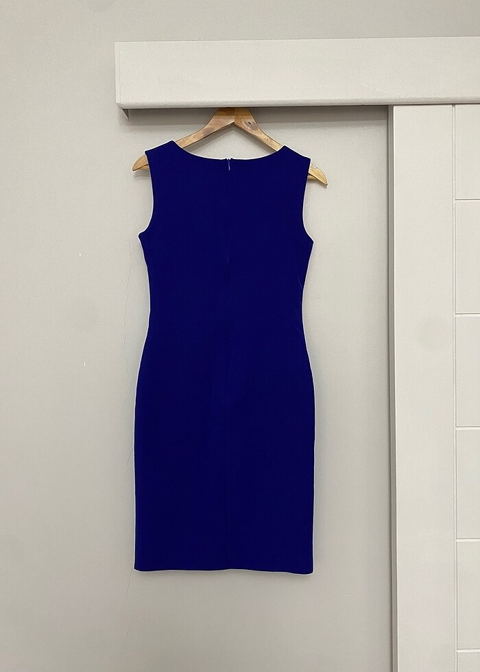 Saks mavi elbise - Görsel 5