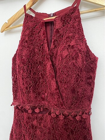 Bordo elbise - Görsel 2