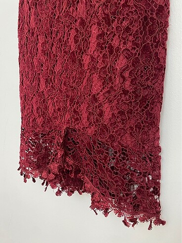 Bordo elbise - Görsel 3