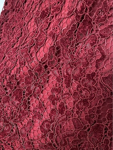 Bordo elbise - Görsel 5