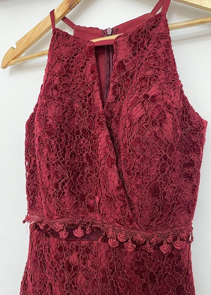 Bordo elbise - Görsel 2