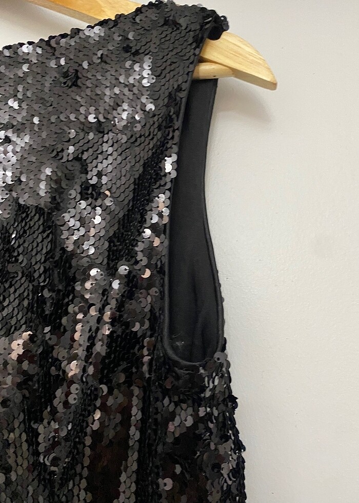 Payetli mini elbise - Görsel 4