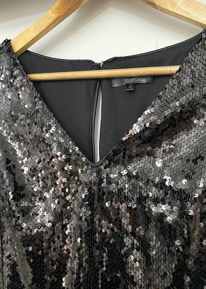 Payetli mini elbise - Görsel 2