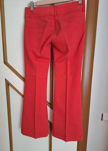 Kırmızı Kadın Kumaş Pantolon - Görsel 2