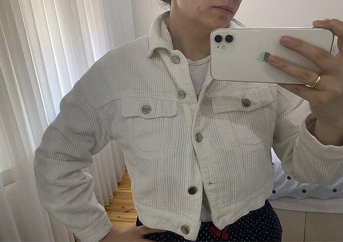 Crop ceket