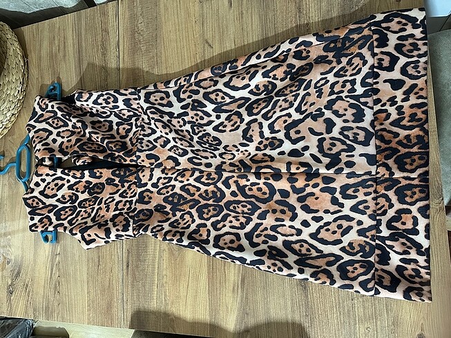 xl Beden Leopar elbise