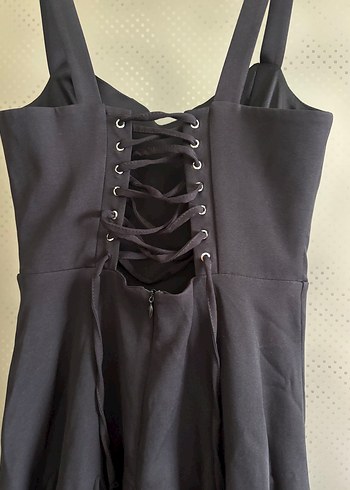 Trendyol & Milla Siyah Drapeli Midi Strappy Elbise