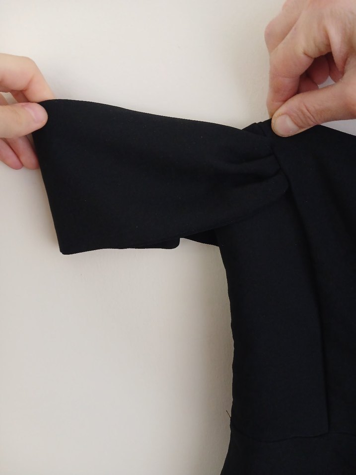 Siyah Straplez Midi Drapeli Kadın Elbise - Görsel 5