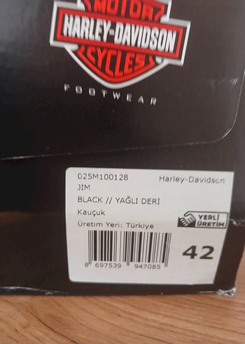 Harley Davidson Etiketli Sıfır Siyah Erkek Biker Bot - Görsel 10