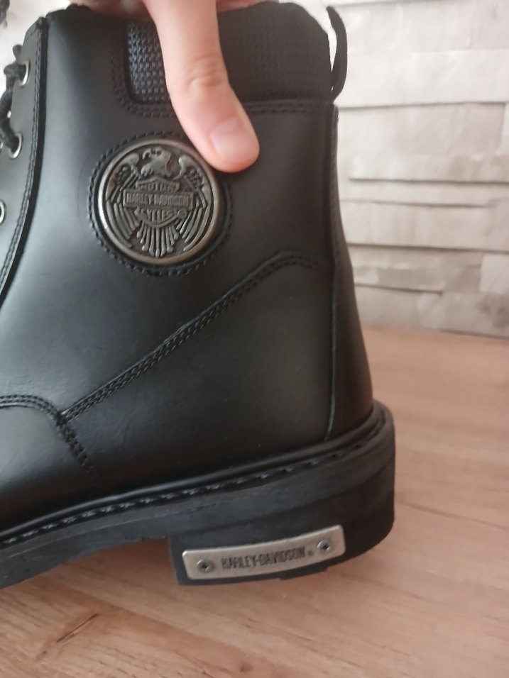 Harley Davidson Etiketli Sıfır Siyah Erkek Biker Bot - Görsel 4