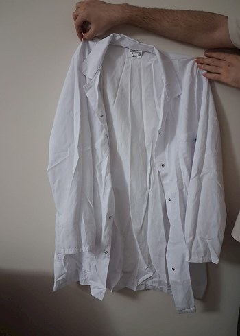 Beyaz Midi Boy Labaratuvar Önlüğü - Görsel 3