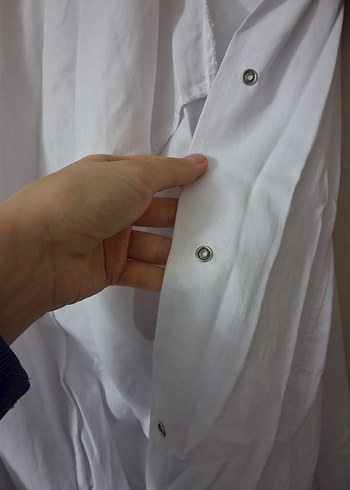 Beyaz Midi Boy Labaratuvar Önlüğü - Görsel 4