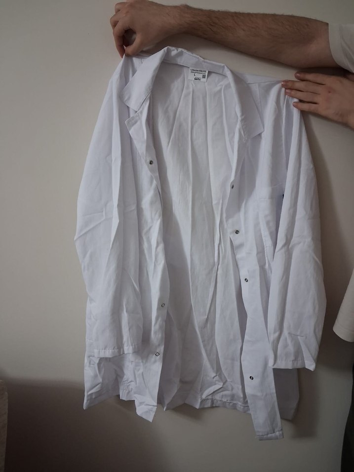 Beyaz Midi Boy Labaratuvar Önlüğü - Görsel 3