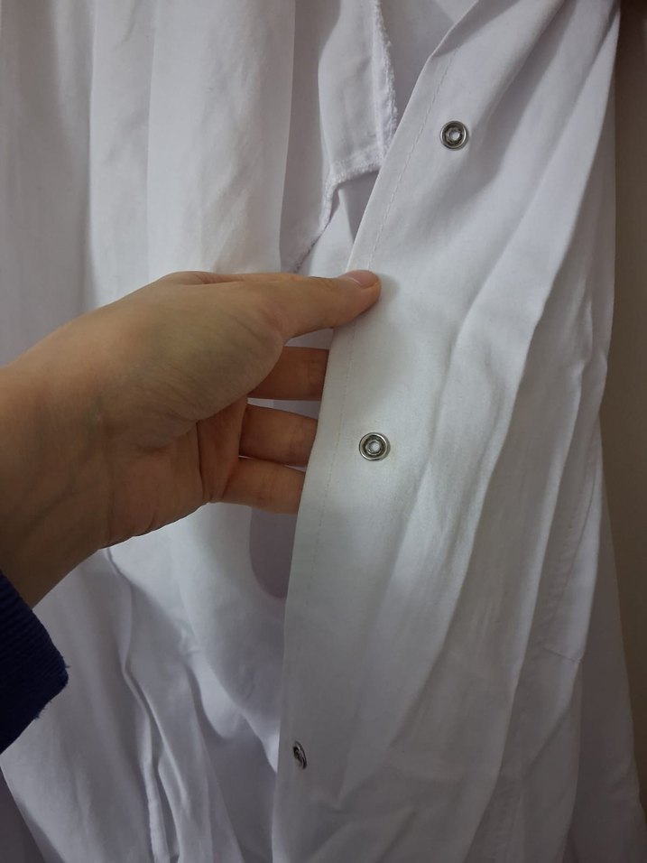 Beyaz Midi Boy Labaratuvar Önlüğü - Görsel 4