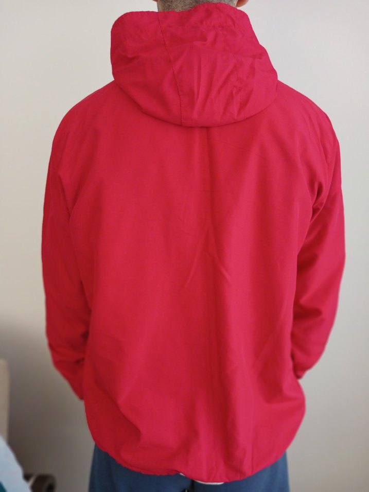 Kırmızı Siyah Fermuarlı Erkek Rüzgarlık - Görsel 3