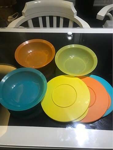 Beden çeşitli Renk Tupperware #eko tabak #orjinal