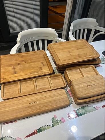 Ahşap #set #tabak #kahvaltı #takım