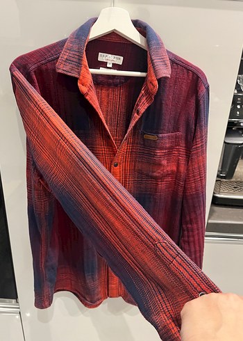 Turuncu Batik Desenli Uzun Kollu Gömlek - Görsel 4