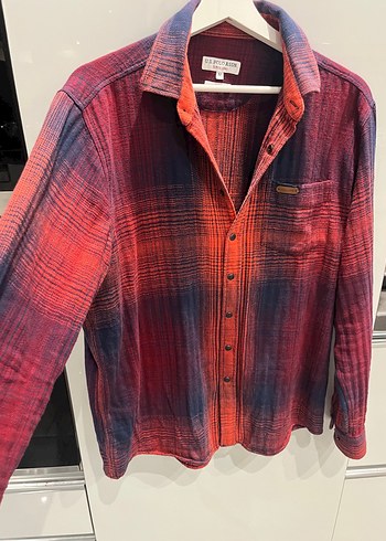 Turuncu Batik Desenli Uzun Kollu Gömlek - Görsel 3