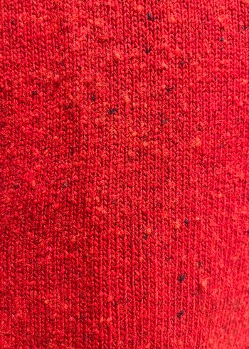 Kırmızı erkek Örgü Yün Kazak - Görsel 4