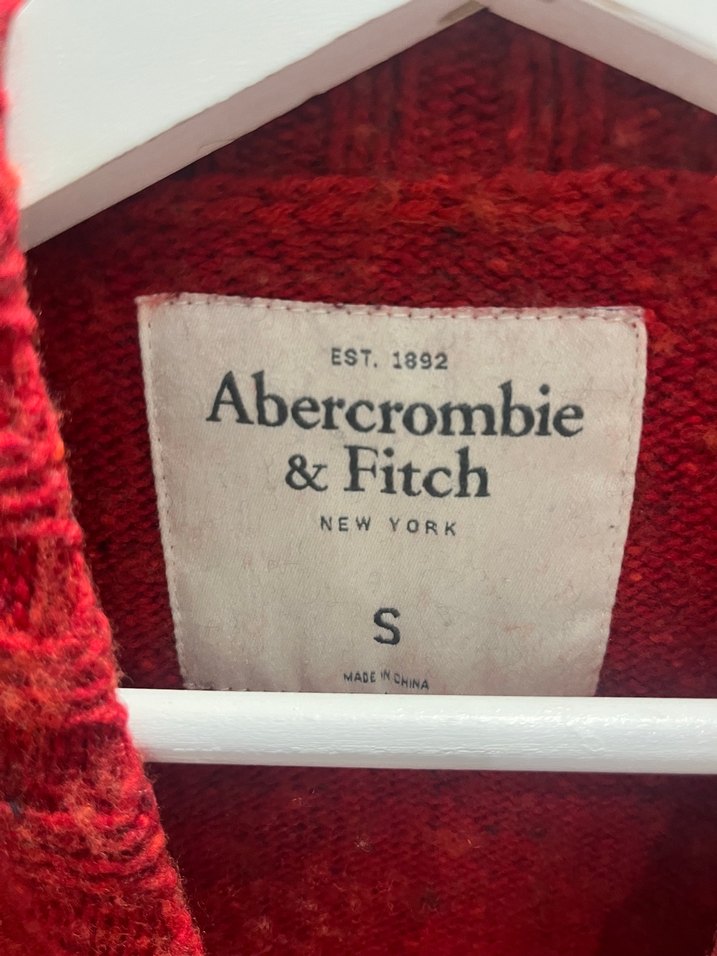 Kırmızı erkek Örgü Yün Kazak - Görsel 3