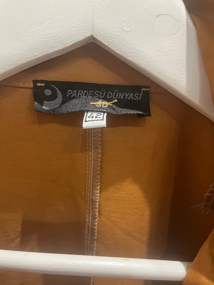 Düğmeli Uzun Kahverengi Trençkot - Görsel 4