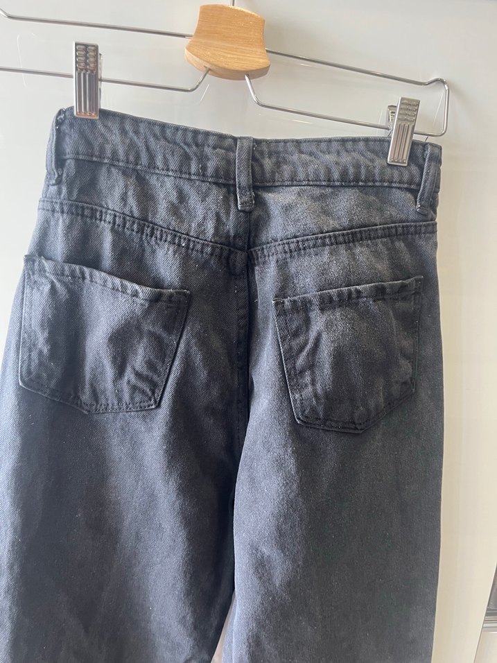 Siyah Kadın Denim Pantolon - Görsel 5