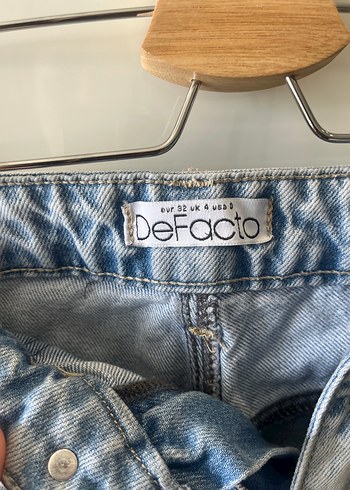 Mavi Midi Denim Pantolon - Görsel 4