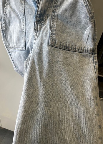 Mavi Midi Denim Pantolon - Görsel 5