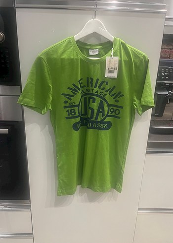 Yeşil Baskılı Erkek Tişört
