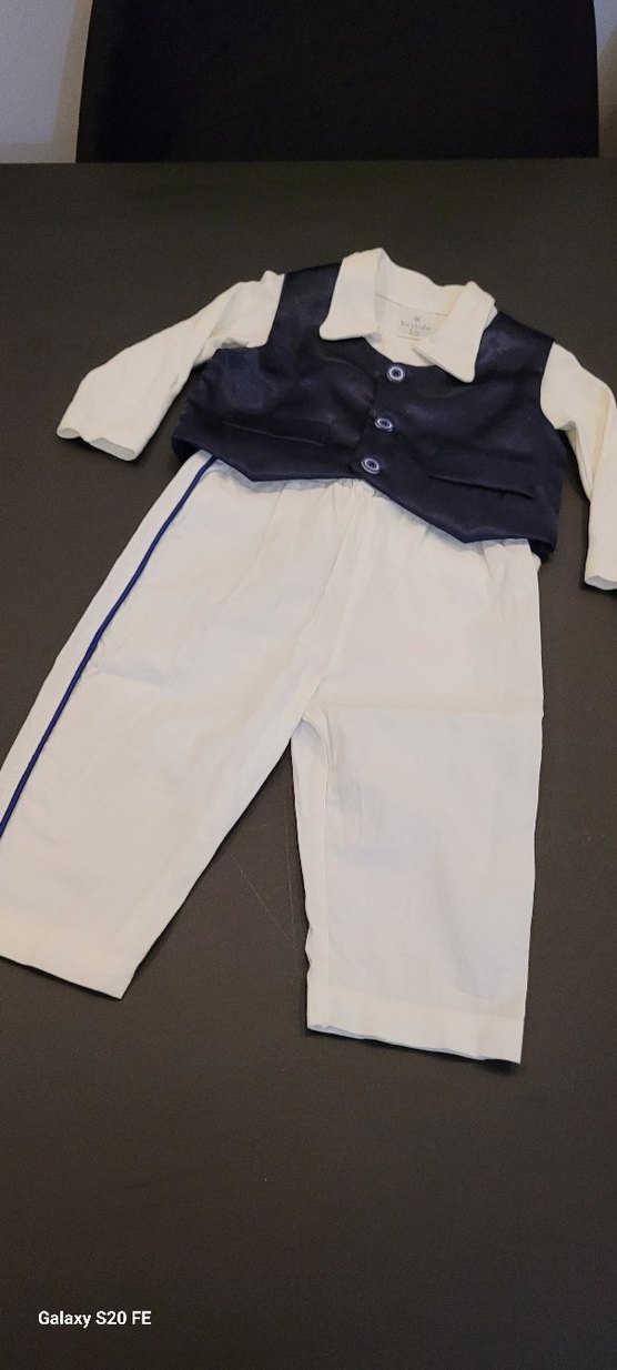 Bej Çocuk Takım Elbise Parlak Yelekli - Görsel 2