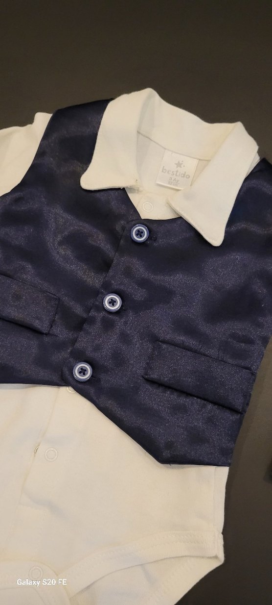 Bej Çocuk Takım Elbise Parlak Yelekli - Görsel 3