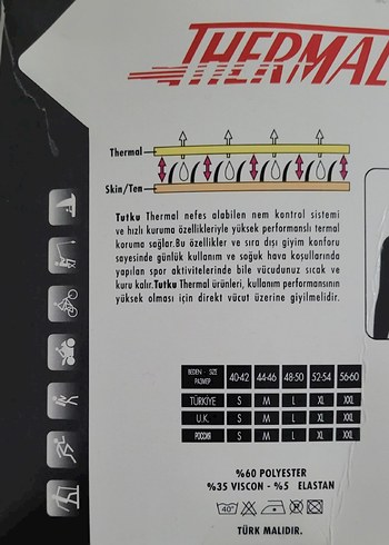 Tutku Siyah Erkek Termal Atlet - Görsel 2