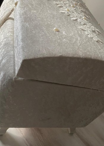 Dantel Detaylı Beyaz Vintage Düğün Kutusu - Görsel 3