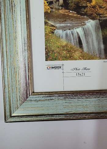 15x21 cm Khaki Gri Ahşap Çerçeve - Görsel 2