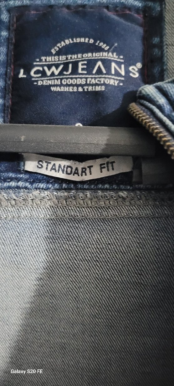 Fermuarlı Mavi Denim Biker Ceket - Görsel 4