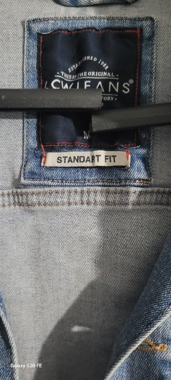 Gri Kapüşonlu erkek Denim Ceket - Görsel 3