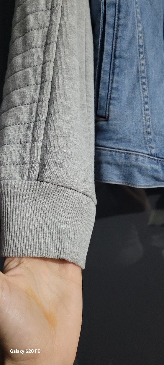 Gri Kapüşonlu erkek Denim Ceket - Görsel 4