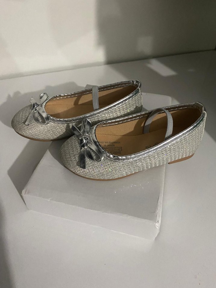 Kız Çocuk Gri Yılan Desenli Fiyonk Detaylı Babet - Görsel 2