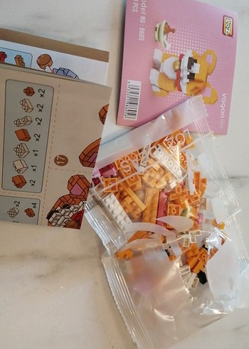 Pastel Pembe 160 Parça Mini Lego Seti - Görsel 2